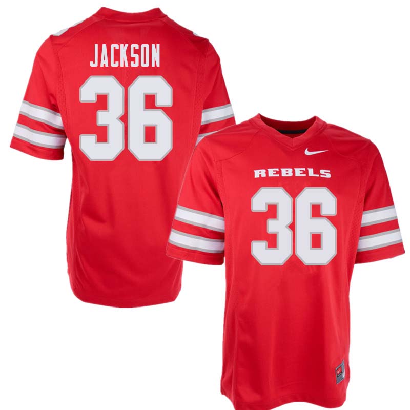 Men's UNLV Rebels #36 Tyree Jackson College Football Jerseys Sale-Red - Click Image to Close